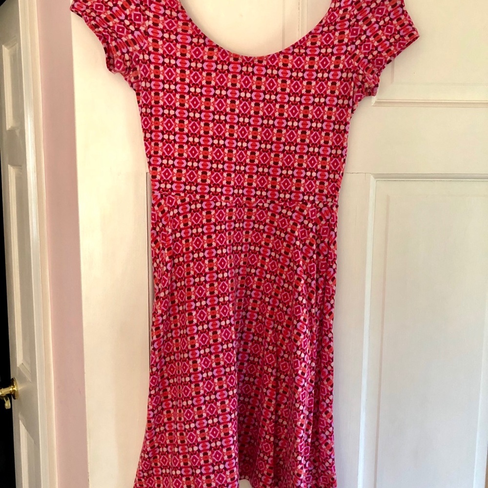 Skater-style pink spring dress!